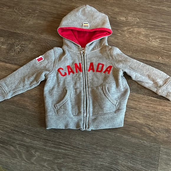 4/$20 Hudson Bay Canada Zip Up Sweatshirt Sz 12-18 mth - Picture 1 of 4